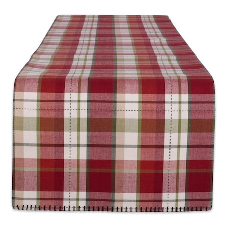 Fastfood 14 x 72 in. Mountain Trail Plaid Reversible Embellished Table Runner FA2567874